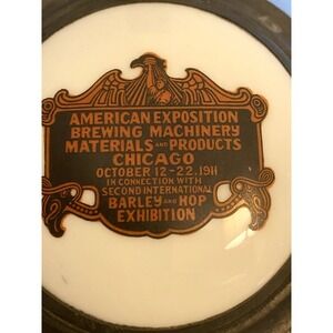 Beer Stein 1911 2nd International Barley and Hop Exposition Chicago Burley & Co